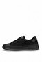 26Bk273.121 Women's Genuine Leather Classic Sneaker Black - 3