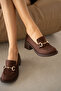 Hily Gold Accessory Detail Women's Loafer - Brown Suede