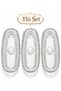 Set of 3 Glass Kayak Plates 19 cm – Transparent with Beaded Edges, Breakfast Plate, Jam Bowl, Snack Bowl and Presentation Plate - 4