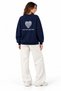 Women's Oversize Raglan Sleeve Crew Neck Sweatshirt |   3 Yarns Raised Cotton Knitted Fabric |   Off-Shoulder Long Sleeve Relaxed Fit |   Casual Winter Women's Sweatshirt Model - 7