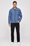 Men Brand Logo Long Sleeve Windbreaker Jacket, Slate Blue - 2
