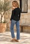 Women's Off-The-Shoulder Strap Detail Long Sleeve Asymmetrical Collar Viscose Blouse Daily Casual Stylish Elegant Blouse - 3