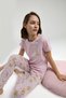 3625 Pink Banded Half Sleeve Pajama Set - 4