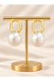 Women's Gold Sallamali Pearl Earrings - 2