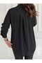 Women's Long Sleeve Court Collar Front Buttoned Sequin Embroidered Pocket Detailed Casual Viscose Blouse - 3