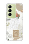 Vivo V30 Lite 4g Compatible Flower Headed Woman Collage Printed Transparent Phone Case