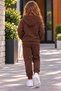 Girls' Zippered Hooded Rubberized Leggings Track Suit Set - 2