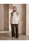 Embroidered Stone Linen Suit - 3