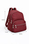 Backpack - Burgundy - Faux leather - 4