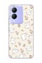 Vivo Y17S Compatible Cute Rabbit Flower Printed Transparent Phone Case