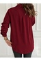 Women's Long Sleeve Court Collar Front Buttoned Sequin Embroidered Pocket Detailed Casual Viscose Blouse - 3
