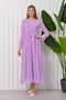 Women's Tie Detailed Long Chiffon Dress Kts003 - Lilac