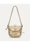 Women's Mini Shoulder Bag with Cross Strap and Gold Detail, Stylish Daily Bag - 5