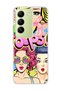 Vivo V30 Lite 4g Compatible Colorful Comic Women Printed Transparent Phone Case