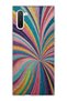 Samsung Galaxy Note 10 Compatible Transparent Phone Case with Silver Color Beam Print