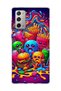 Samsung Galaxy Note 20 Compatible Neon Hamburger Potato Printed Transparent Phone Case