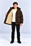 Boy's Hooded Plush Lined Quilted Winter Coat Ak 4302 - 3