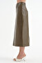 Women's premium leather fabric skirt with full lining - 4