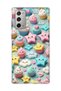 Samsung Galaxy Note 20 Compatible Pastel Cake Star Printed Transparent Phone Case