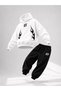 07 Flame Printed Trendy Hooded Sweet-Sweatpants Premium Set