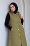 Hooded Quilted Vest Tsd250209 Green - 2