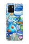 Vivo Y15S Compatible Blue Bubble Fish Printed Transparent Phone Case