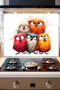 Cute & Funny Birds Adhesive Foil Sticker for Kitchen Countertop and Stove Back (60 X 54 cm) - Model 5 - 3