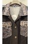 Italian Felt Coat with Leopard Gilding Print Detail - 3