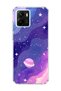 Vivo Y15S Compatible Purple Planet Star Printed Transparent Phone Case