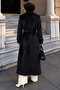 Fox Coat with Zipper Detail on the Collar Tsd260346 Black - 6