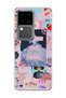 Vivo V30 5g Compatible Women's Power Pink Collage Printed Transparent Phone Case