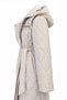 Quilted Mobile Hooded Belted Double-Breasted Coat 14228 - 3