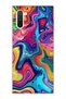 Samsung Galaxy Note 10 Compatible Rainbow Fluid Color Printed Transparent Phone Case