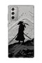 Samsung Galaxy Note 20 Compatible Samurai Black and White Printed Transparent Phone Case
