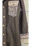 Italian Felt Coat with Leopard Gilding Print Detail - 4