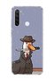 Redmi Note 8 Compatible Hat Detective Goose Printed Transparent Phone Case