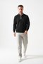 Men's Black Stand Collar Half-Zip Abbate Model Thessaloniki Sweatshirt - 2