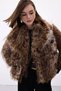 Leopard Patterned Faux Fur Jacket – Brown Short Women's Fur Coat - Leopard - 6