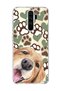 Redmi Note 8 Pro Compatible Yellow Dog Paw Heart Printed Transparent Phone Case