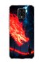 حافظة هاتف شفافة متوافقة مع Redmi Note 9 Pro مطبوعة بطبعة Fire Dragon Forest