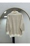 Lütfiye 3 Button Collared Soft Sweater-Kr6043 Stone - 6