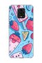 Redmi Note 9 Pro Compatible Strawberry Ice Cream Blue Printed Transparent Phone Case
