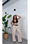 Stylish and Comfortable High-Waisted Palazzo Pants - Beige - 2