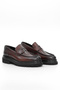 Genuine Leather Brown Loafer Men's Shoes - 3280 - 2