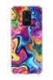 Redmi Note 9 Compatible Rainbow Fluid Color Printed Transparent Phone Case