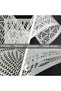6pcs Reusable Single Flower Stencil Set Modern Floral Design PET Painting Templates for DIY on Wood - 5