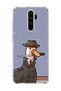 Redmi Note 8 Pro Compatible Hat Detective Goose Printed Transparent Phone Case