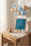 My First Sun Tour 1 Year Old Birthday Decoration Mini Set Blue Felt Letter Board Stand Balloon Chain Aviation Airplane Concept