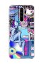Redmi Note 8 Pro Compatible Chrome Robot Women's Printed Transparent Phone Case