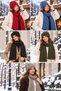 Women's Wool 2-Piece Set Winter Stylish Knitted Beanie and Scarf Set, Two-Piece Scarf and Beanie Set, Gift for Women - 4